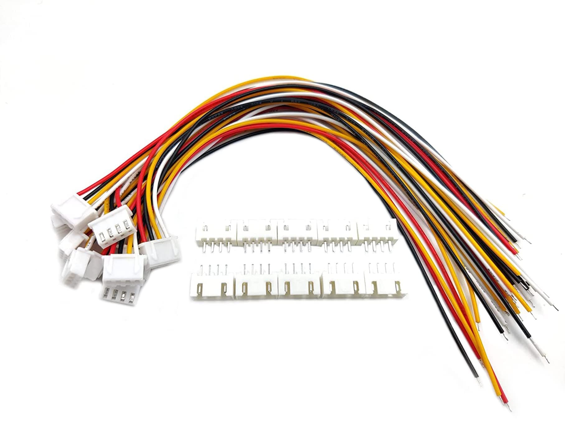 daier 20 Sets Jst Xh 2.54 4 Pin Connector Plug Male with 200mm Wire & Female Connector