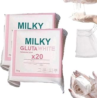 Milky Gluta White Soap 20x, Milky Gluta White Soap, ๐๐ฅ๐ฎ๐ญ๐ Milk ๐๐จ๐๐ฉ, Glutamilk ๐๐ก๐ข๐ญ๐๐ง๐ข๐ง๐ Soaps, Milkygluta ๐๐จ๐๐ฉ Bar Premium, Deep Cleanse (2pcs)