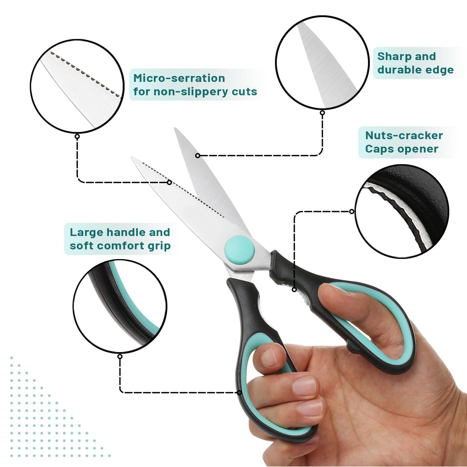 Mr. Pen- Kitchen Scissors, 8 inch, Kitchen Shears, Food Scissors, Meat Scissors, Cooking Scissors, Scissors Kitchen, Cooking Shears, Meat Cutting Scissors, Kitchen Sissors Stainless Steel, General Use