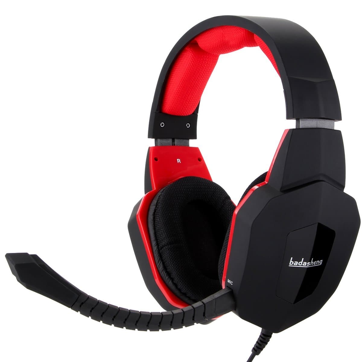 Gaming Headset PS4 ALL-In-One For PS4 Xbox One PC Xbox 360 PS3 Mac Noise Cancelling Gaming Headphone with MIC Detachable Compatible Stretchable Headband Headsets Headphones with Mute Volume Control Red badasheng