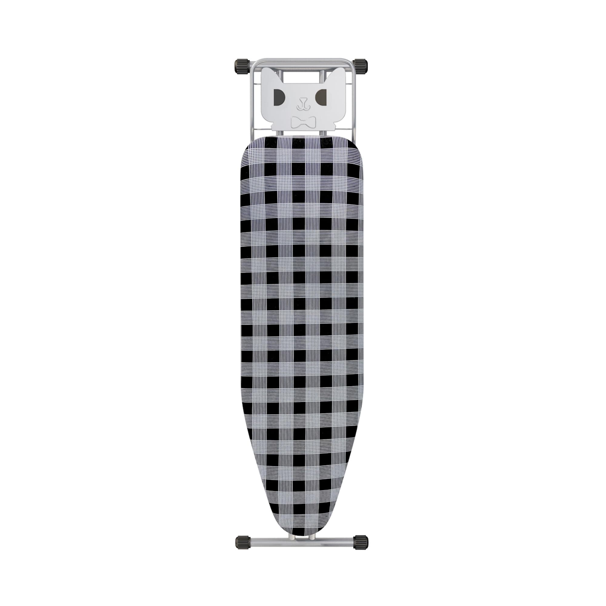 Ironing Board 13" X 43" W/Extra Thick Heavy Duty Padded Cover, Height Adjustable,Heat & Scorch Resistant Fabric, Anti-Skid Feet, Extra Wide, Easy to Fold Checkered Gray