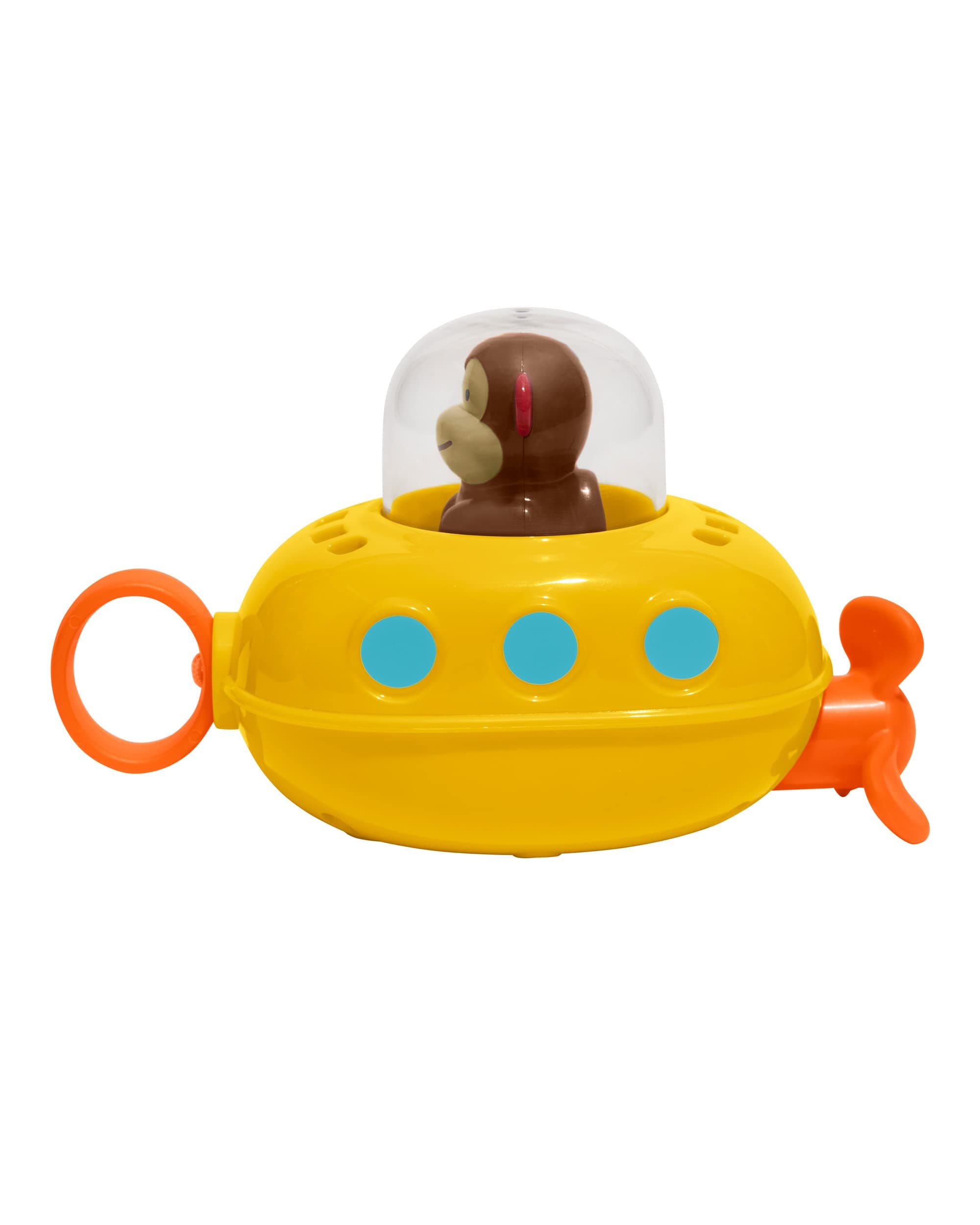 Skip Hop Pull & Go Monkey Submarine: Baby Bath Toy, Marshall Monkey Zoo Character