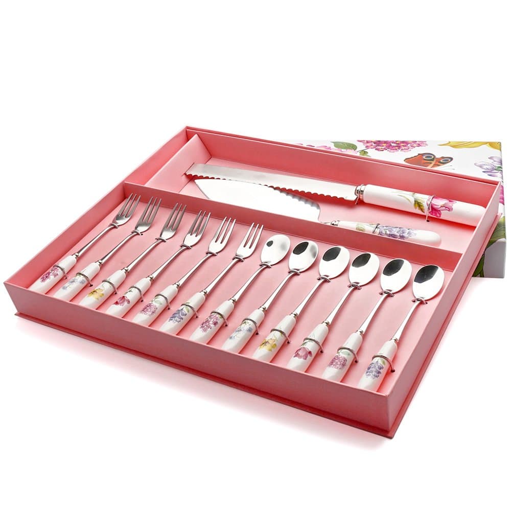 HOBO Knife Set, 14-Piece Kitchen Knife Set with Block Wooden, Self Sharpening for Chef Knife Set, Stainless Steel, Boxed Knife Sets (4)