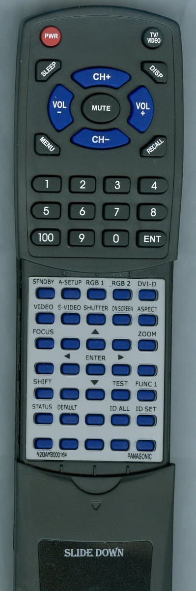 Replacement Remote Control for PANASONIC PTDW6300U, PTD6000U, PTD4000U, PTD5700U