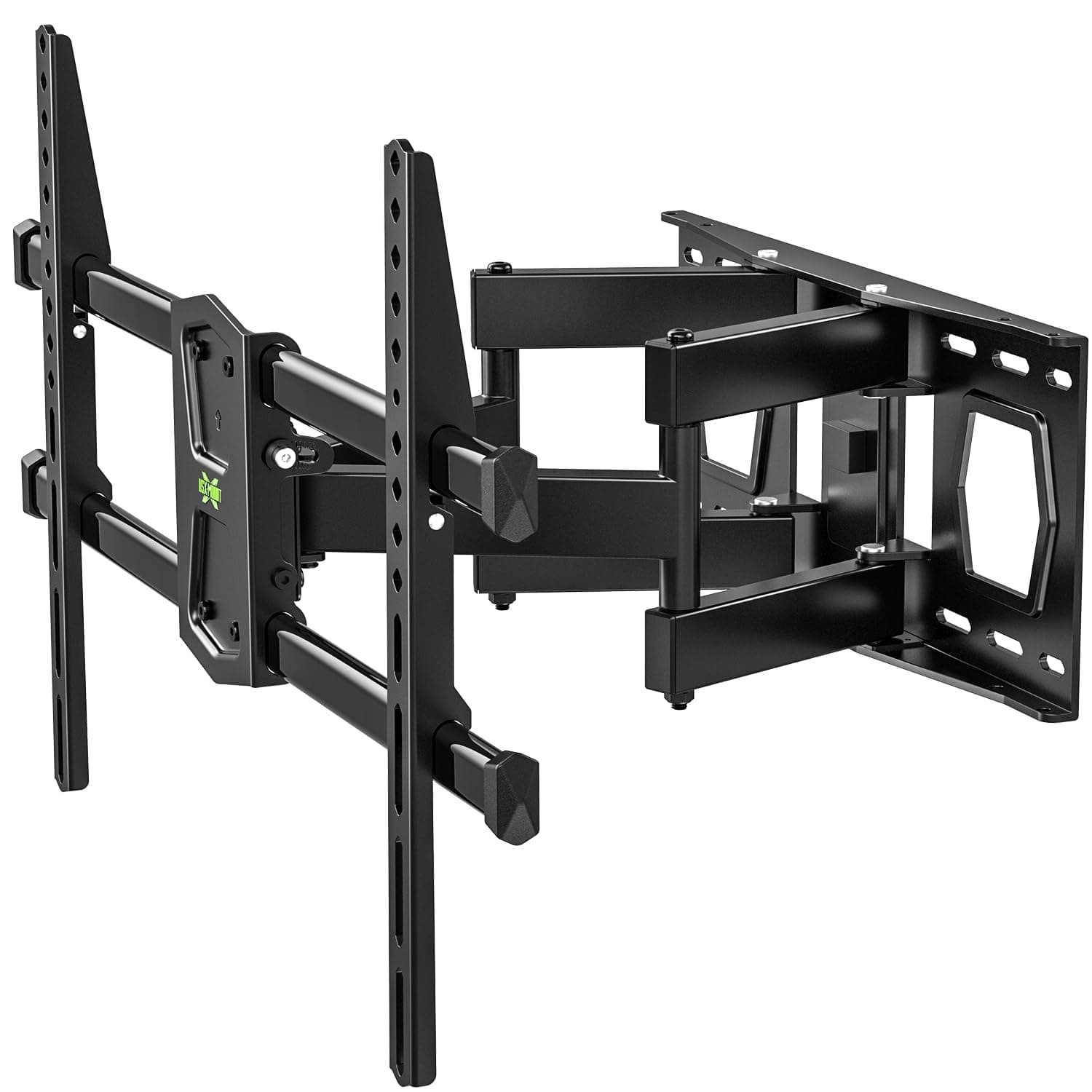 Full Motion TV Wall Mount for 42-82 Inch TVs up to 120lbs, Wall Mount TV Bracket with Articulating Swivel Tilt Extension Leveling, Max VESA 600x400mm Fits 12/16" Wood Stud