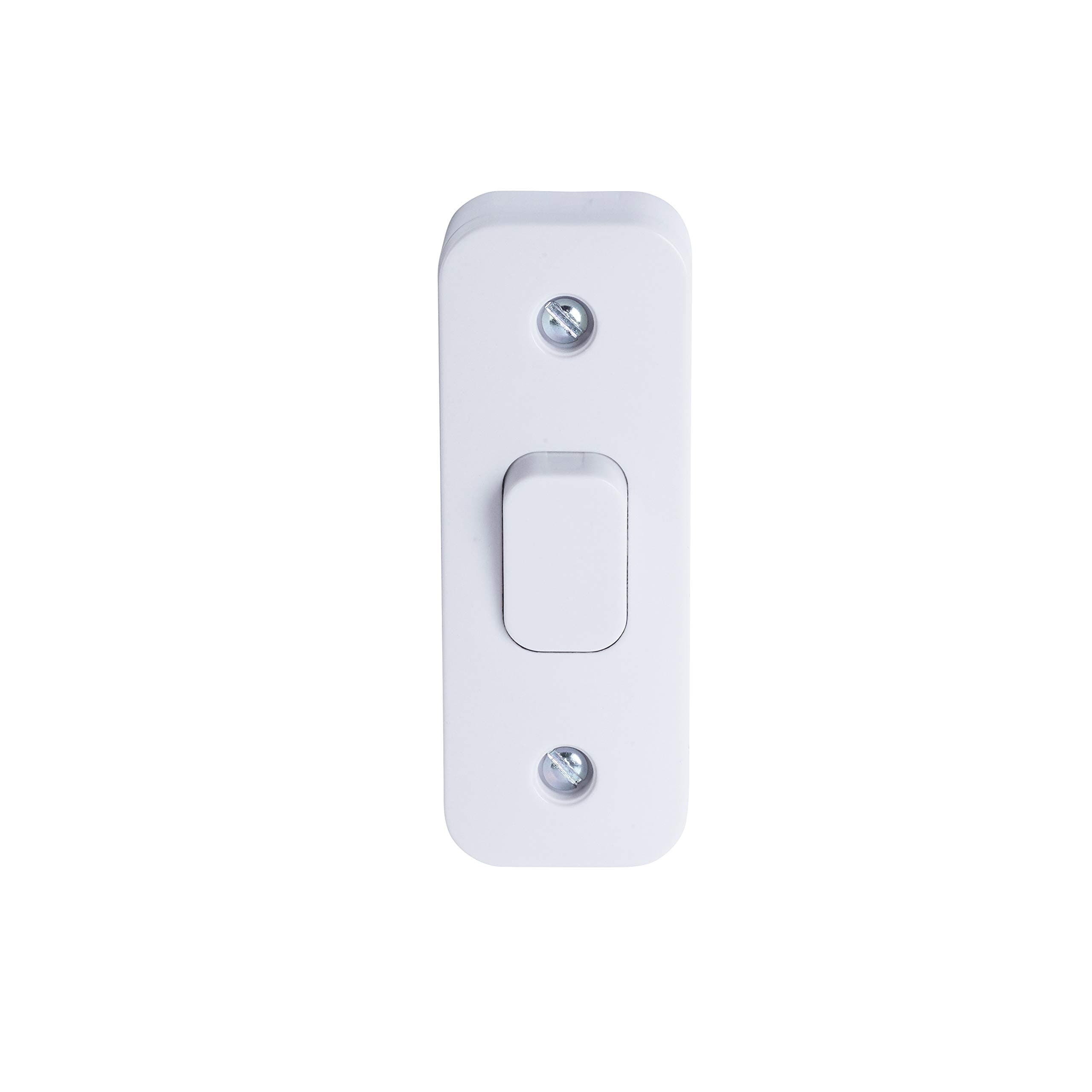 Schneider Electric Lisse White Moulded - Single 2 Way Architrave Light Switch with 16 mm Pattress, 10AX, GGBL1012116AS, White
