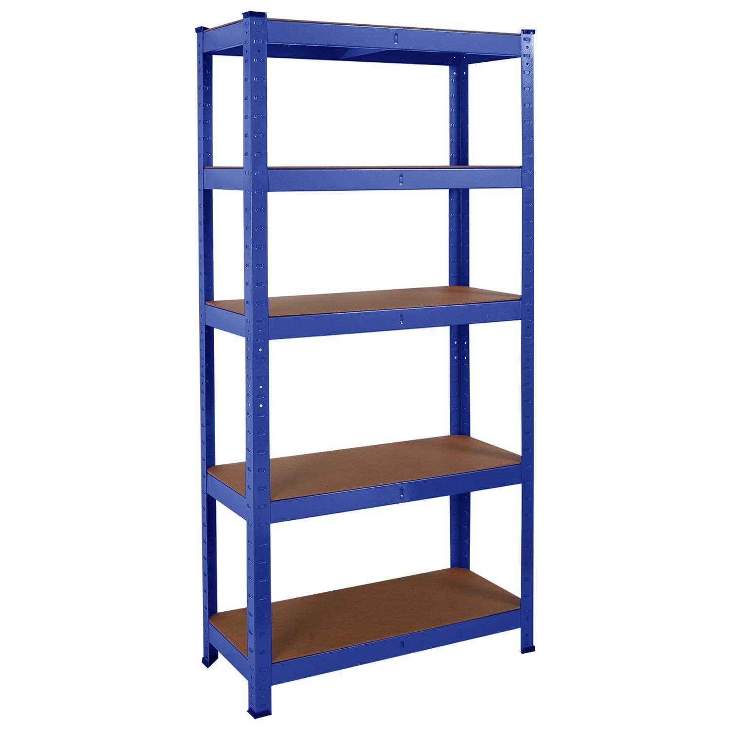 Direct Online HousewareRacking Storage Workshop Shelving Heavy Duty Garage 5 Tier Steel Shelf Unit, Construction, Blue, 70cm x 30cm x 150cm