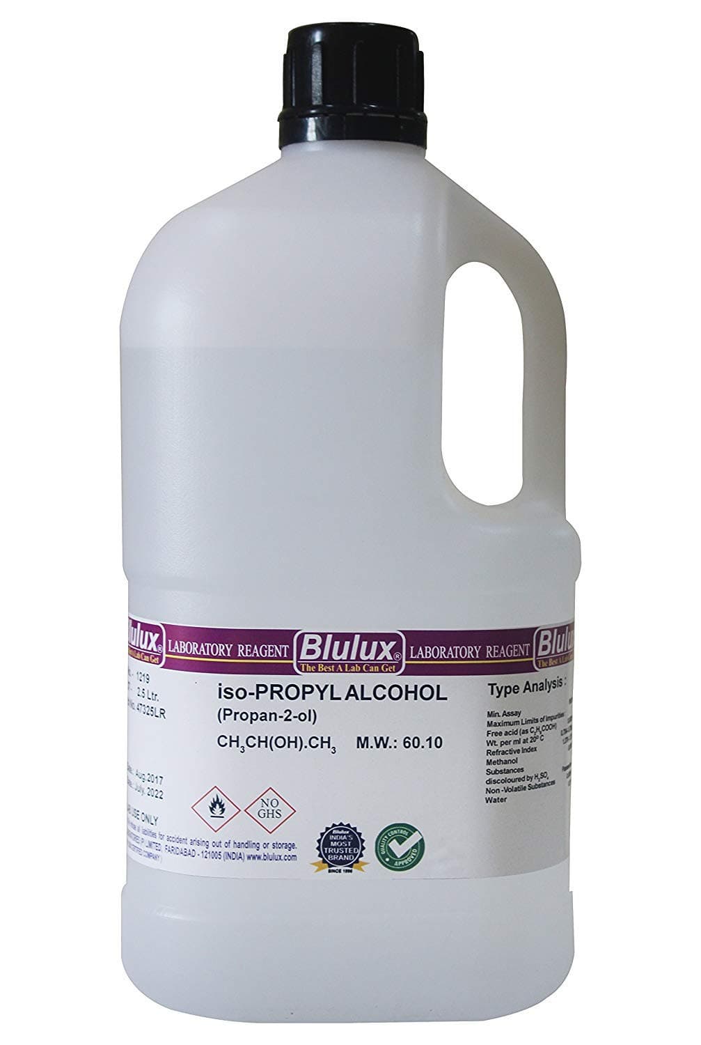 Blulux ISO-Propyl Alcohol Lr, 2.5Ltr