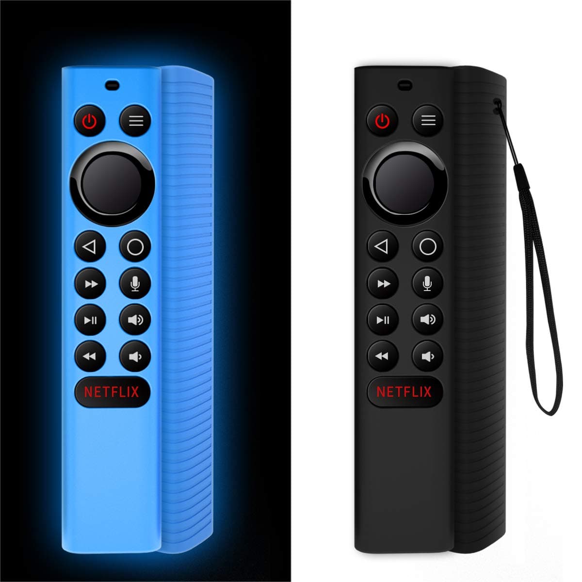 2PCS Silicone Protective Cover for NVIDIA Shield TV Pro/4K HDR Remote Controller Series, Light Weight Kids-Friendly Silicone Skin Anti-Slip/Shockproof with Hand Strap