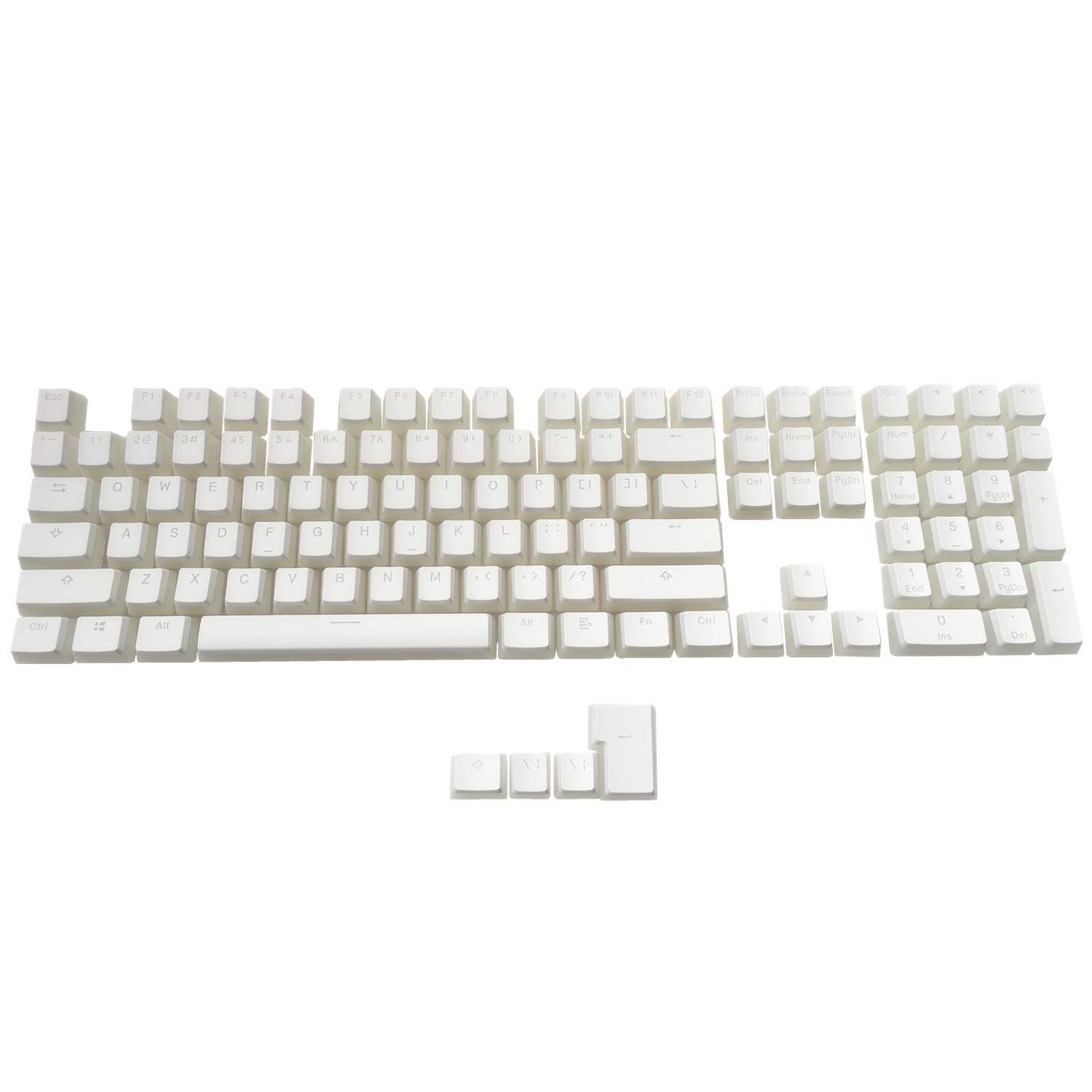 PBT Backlit Keycaps Pudding Keyset Double Shot Cherry MX Key Caps Top Print OEM Profile for 60%/87/104/108 MX Switches Mechanical Gaming Keyboard(White Pudding)