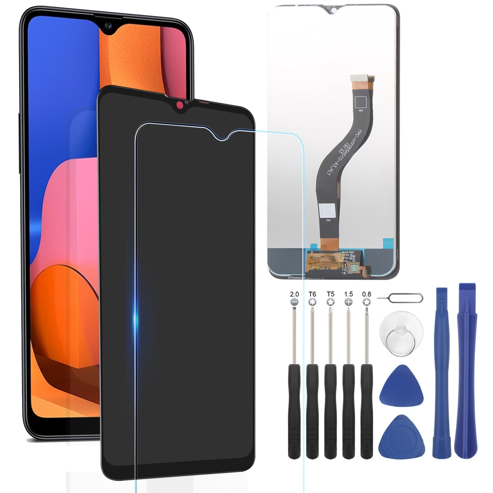 Screen Replacement for Samsung Galaxy A20S Screen Replacement for Samsung Galaxy A20S A207 A207F A207M SM-A207F/DS SM-A2070 2019 LCD Display Touch Screen Digitizer Assembly with Tools