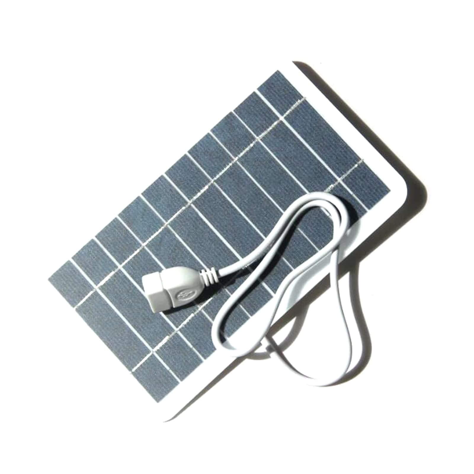 Morelian 2W 5V Small Solar Panel with USB DIY Monocrystalline Silicon Solar Cell Waterproof Camping Portable Power Solar Panel for Mobile Phone