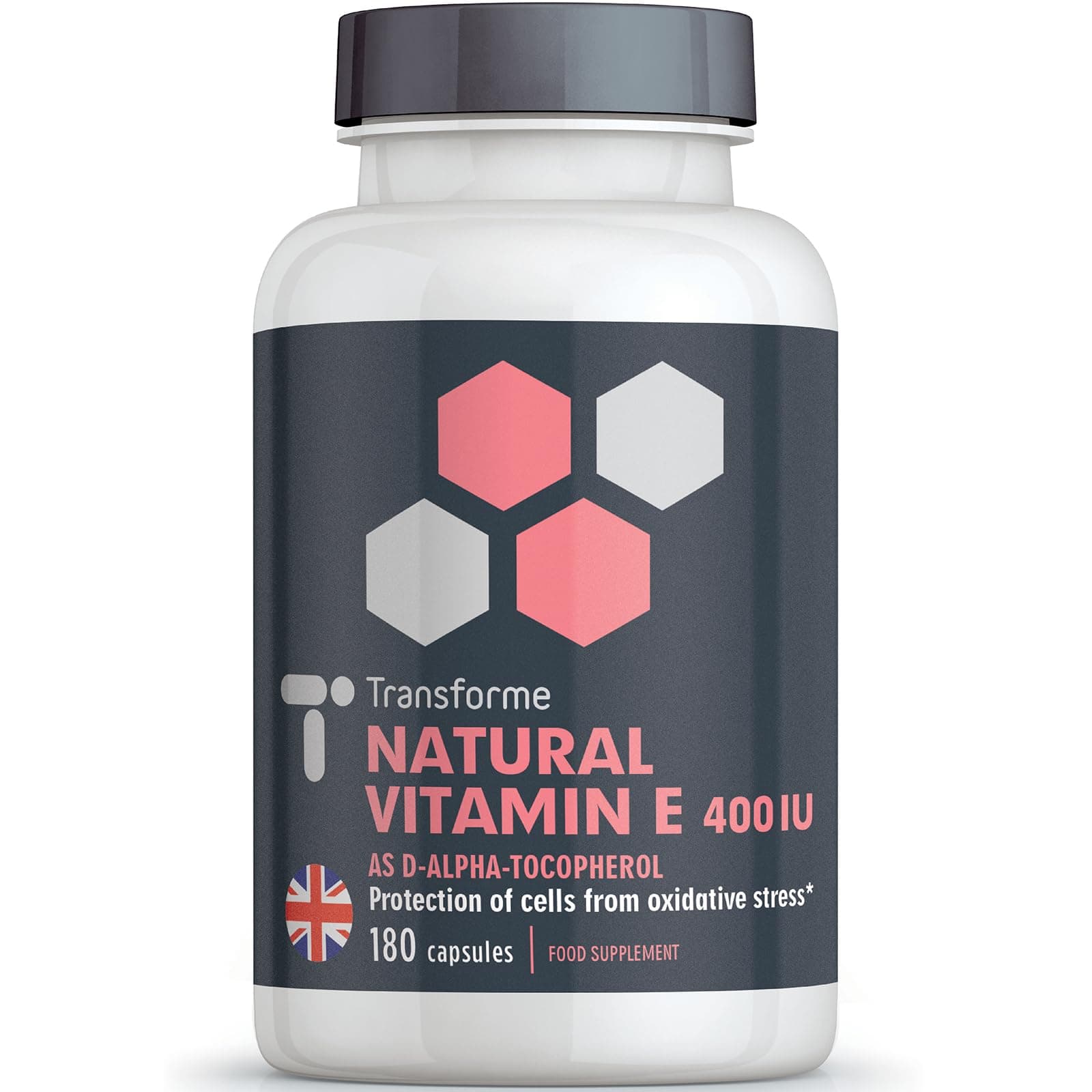Transforme Vitamin E Capsules 400iu Natural Source, 180 Softgels, Natural Liquid D-Alpha Tocopherol, Higher Absorption Than Tablets, 6 Month Supply