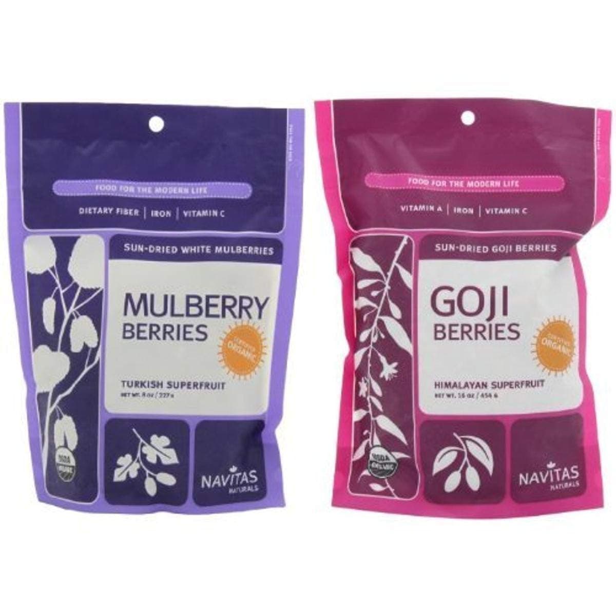 Navitas Goji and Mulberry Berries Pack