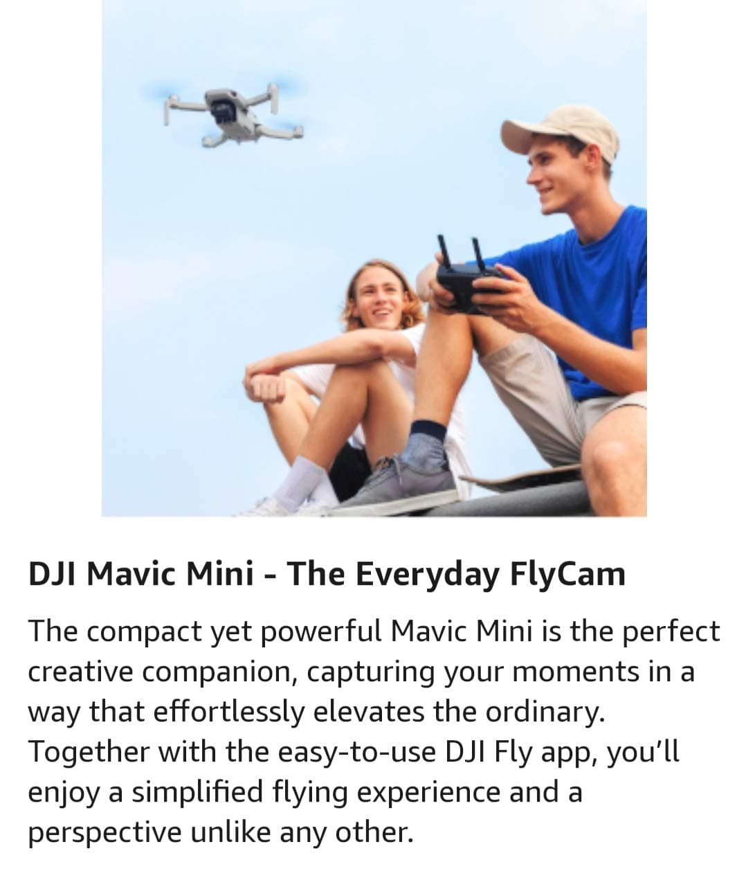 Devicekart DJI Mavic Mini - Drone FlyCam Quadcopter with 2.7K Camera 3-Axis Gimbal GPS 30min Flight Time