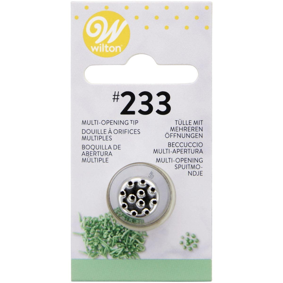 Wilton Carded Multi Opening Decorating Tip No233, Silver, W418-233, Multi-Opening Tip