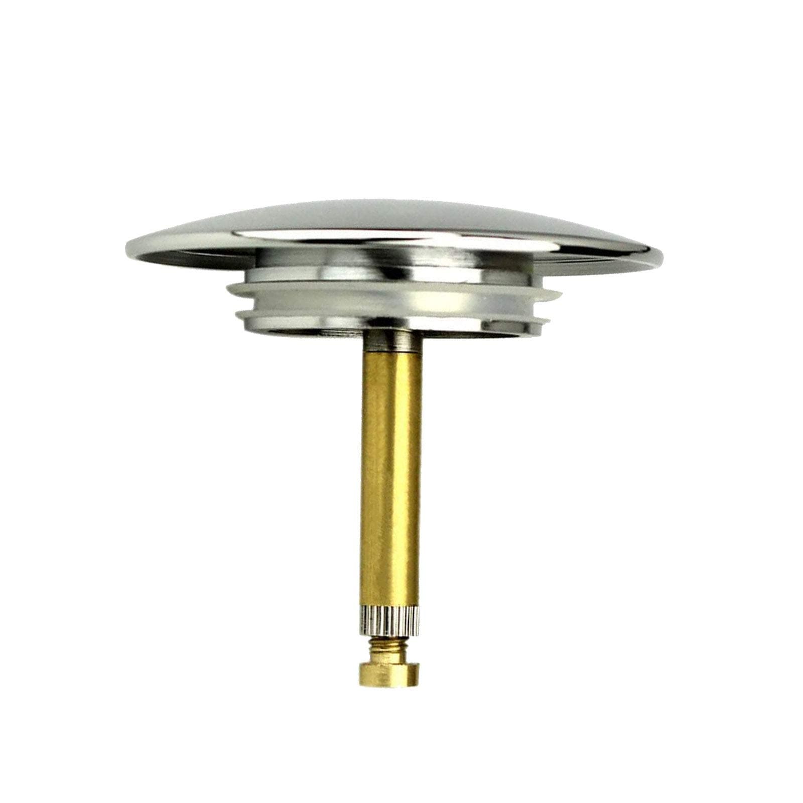 70mm Bath Sink Drain Stopper - Universal Basin Plug, Bathroom Kitchen Adjustable Full Copper Chrome Push Pop Up Click