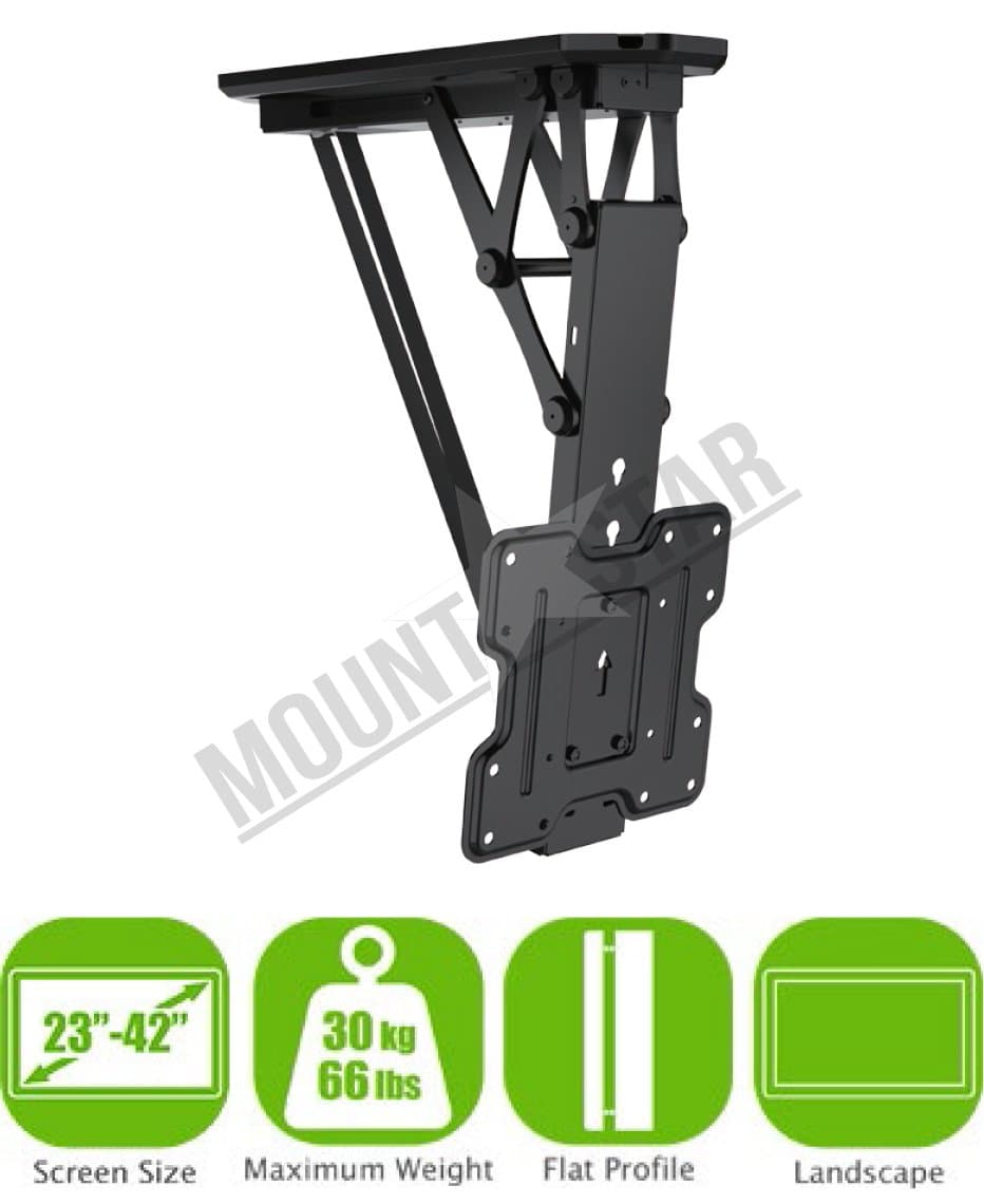LCD LED TV Ceiling Roof Remote Controlled Flip Down Mount 19" - 42“ Vesa Hole