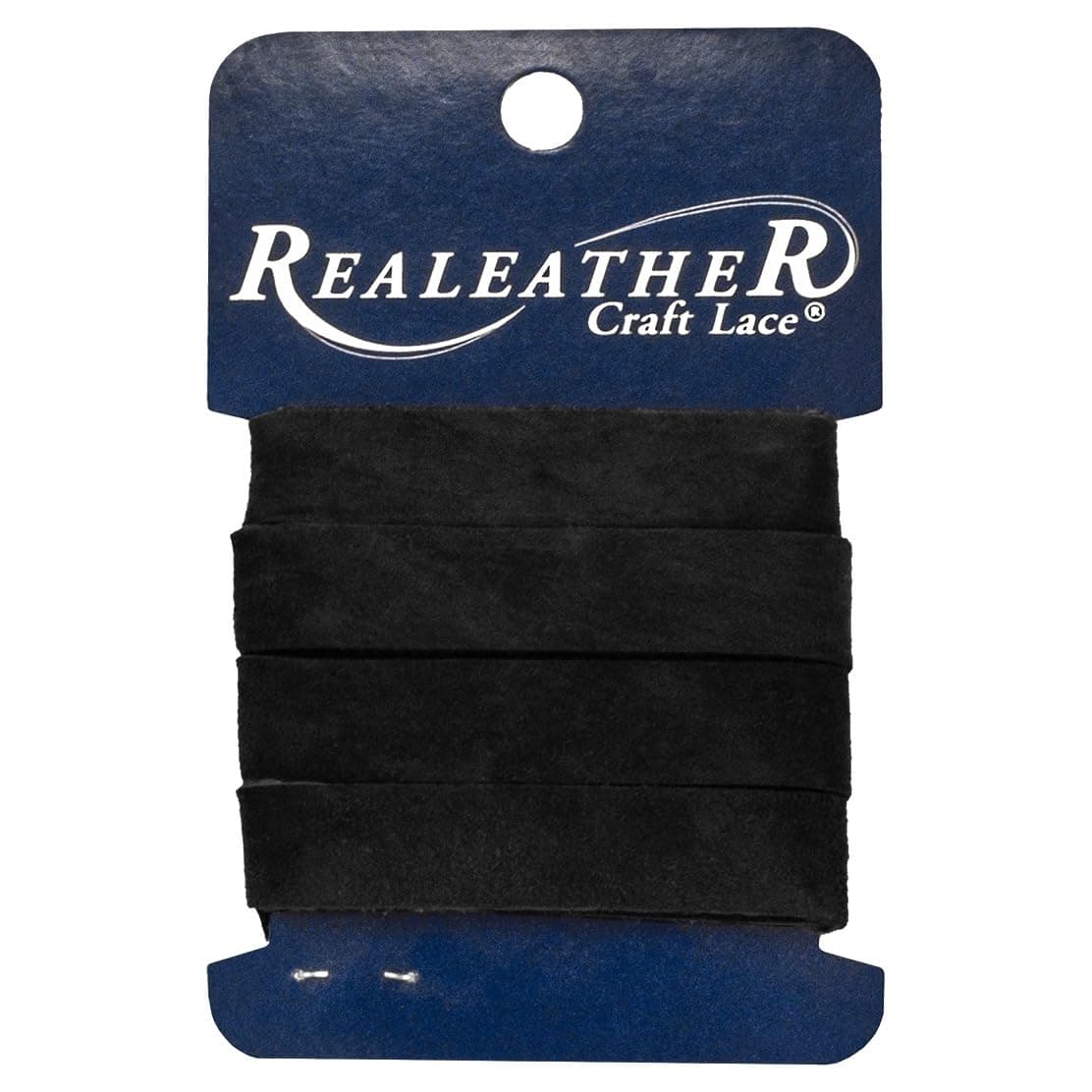 Realeather Black Leather Strip 1/2"x36"