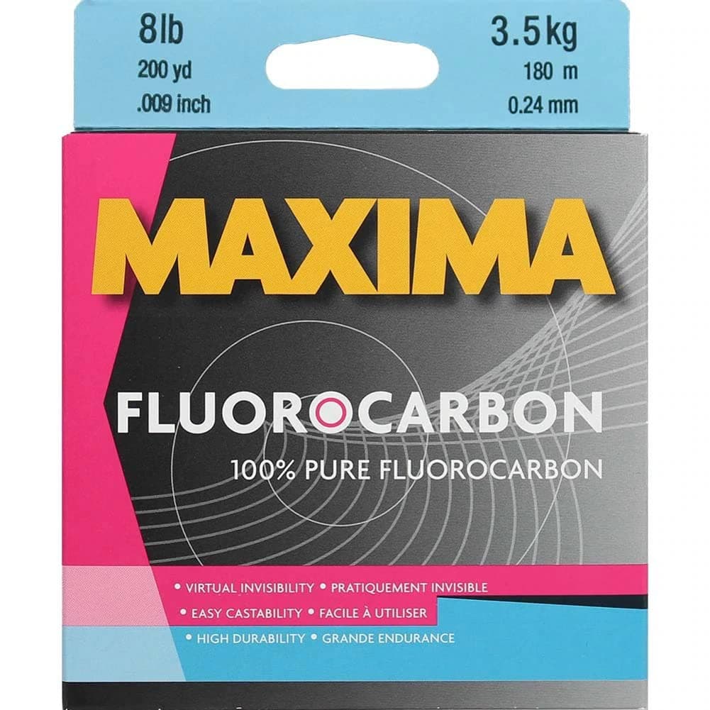 Maxima 1 Shot FLUOROCARBON 8LB One, Clear, 25m