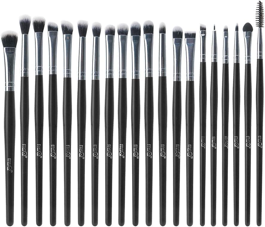 MSQ Eyeshadow Brushes Set 20pcs Makeup Eye Brushes Eyeshadow Blending Brush Eyebrow Eyeliner Lip Brush Beauty Brushes-Black