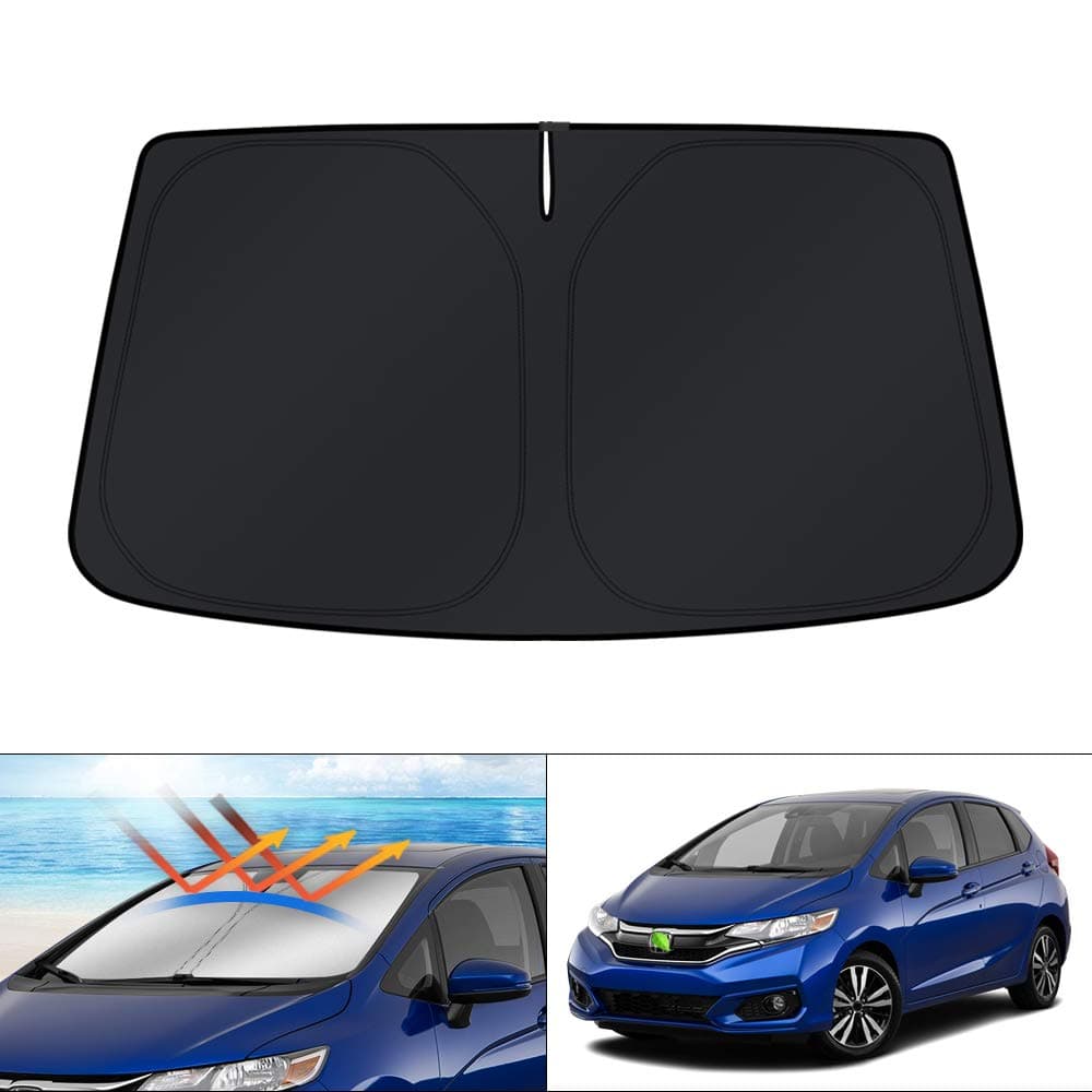 Windshield Sun Shade for Honda Fit 2015-2020 Sunshade Foldable Window Sun Visor Protector Blocks UV Rays Keep Your Car Cooler