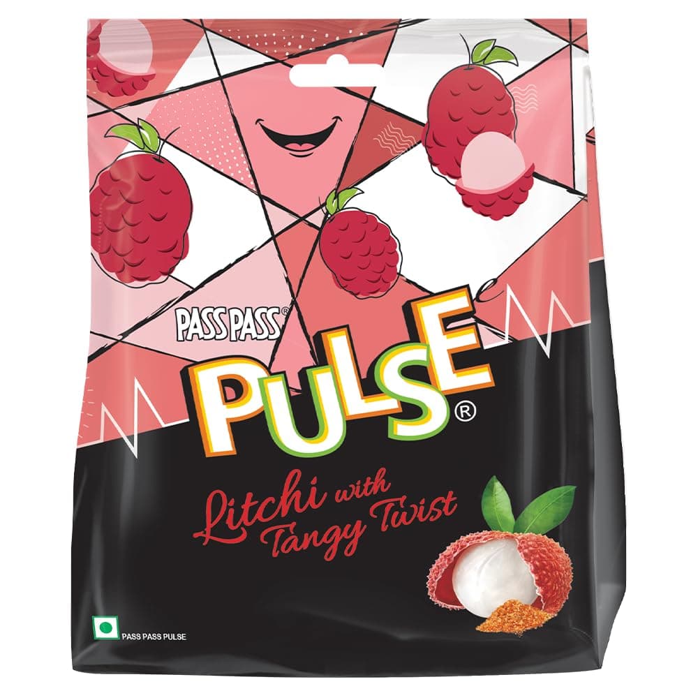 Pulse Litchi Fruit Candy 190 Gram/209 Gram/220 Gram (Weight May Vary)
