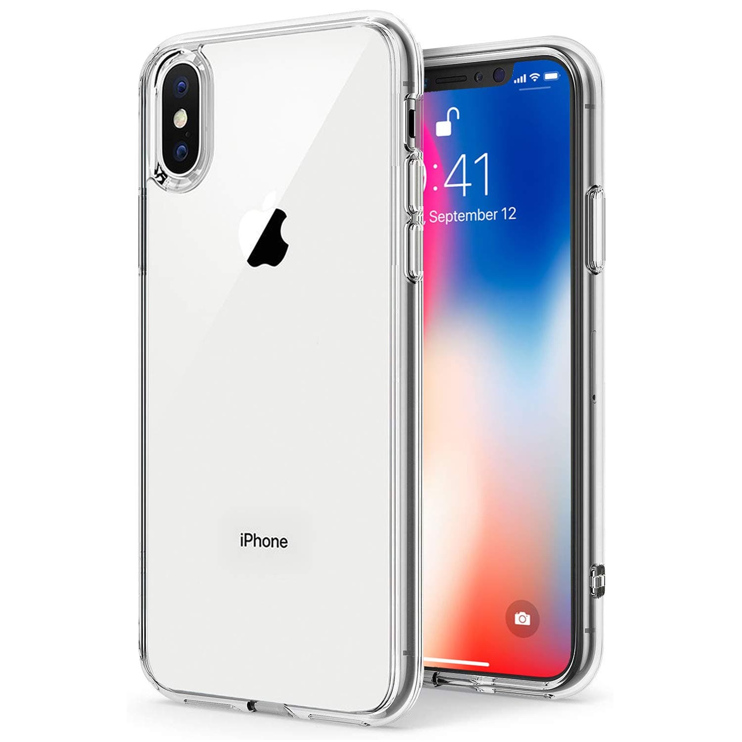 TENOC Case Compatible with Apple iPhone X/10 iPhone Xs, Crystal Clear Soft TPU Cover Full Protective Bumper