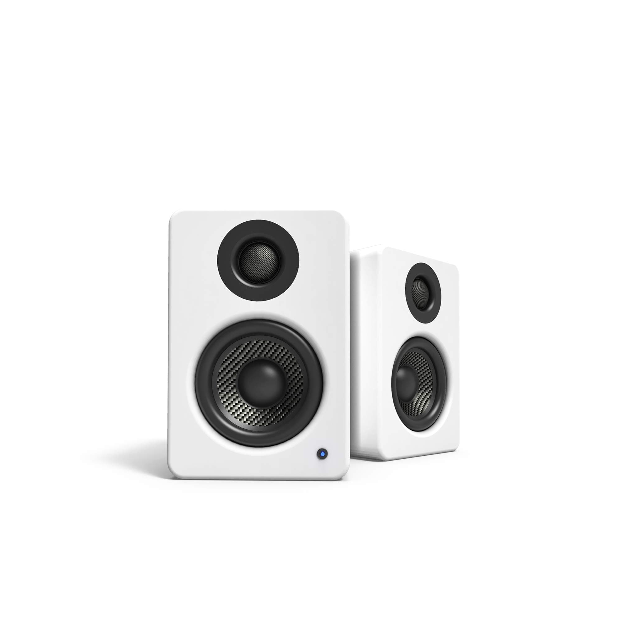 YU2 Powered Desktop Speakers | 3" Composite Drivers | 3/4" Silk Dome Tweeter | Class D Amplifier | 100 Watts | Built-in USB DAC | Subwoofer Output | Matte White | Pair