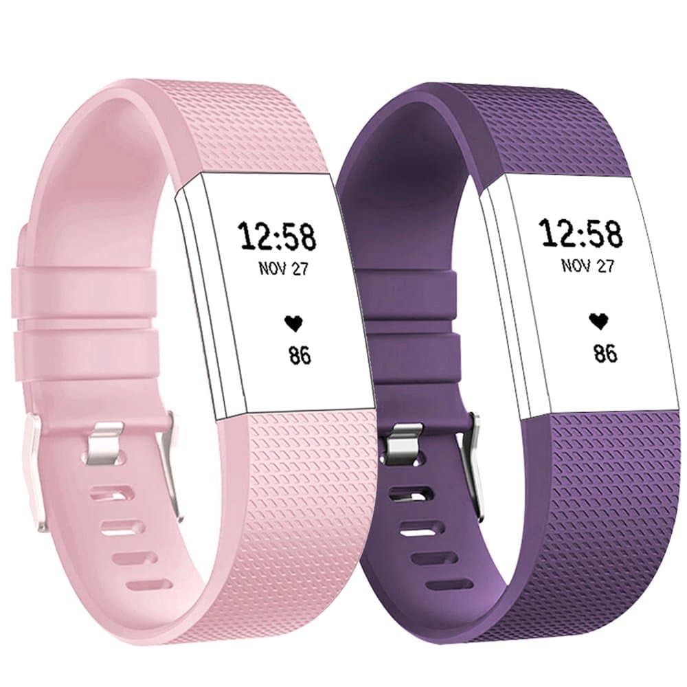 Replacement Bands for Fitbit Charge 2,Silicone Charge2 Accessories Band Strap,Pack of 2