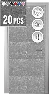 Arrowzoom Gray Single Side - 20 Pieces Acoustic Insulation Soundproofing Panels 12 x 12in for Door Kit Installation Recording Studio Podcast Live House Bars Sound Absorbing Tiles Man Cave AZ1184