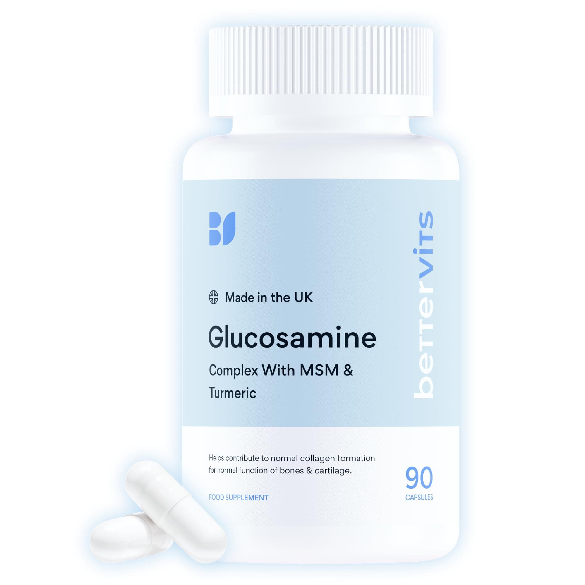 Glucosamine Complex with MSM, Turmeric & Vitamin C | Glucosamine and Chondroitin High Strength | Joint Care Supplements for Men & Women | Supports Mobility & Flexibility - 90 Tablets