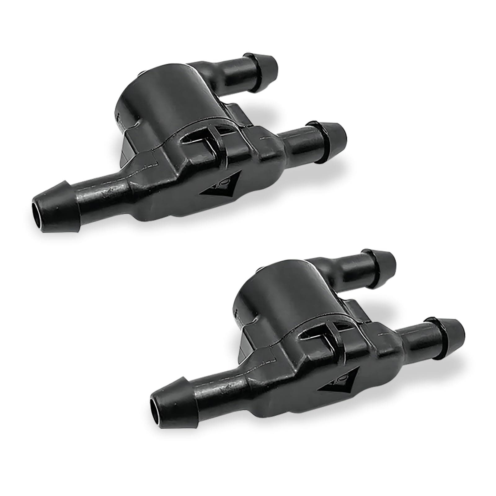 2 PCS Car Windshield Wiper Washer Check Valve, 3 Port Cleaning Nozzle Replacement 8532128020, Wiper Spray Pipe Cleaning Connector Accessory, Compatible with Toyota Lexus (Black)