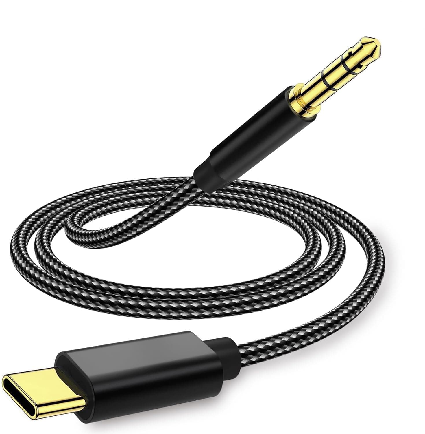LecLooc USB C to 3.5mm Aux Cable Compatible with Pixel 4 4XL 3 3 XL 2 2XL,OnePlus 6T/7/7T/8/8Pro,Galaxy Note 10/10+/S20/20+/20 Ultra/Note 20/Ultra 4FT