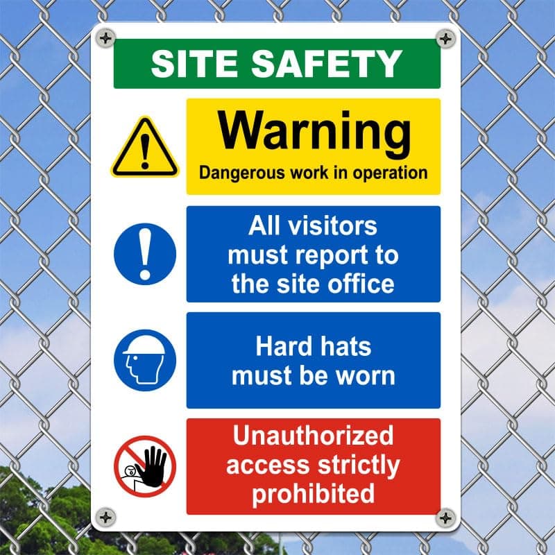 Construction Site Safety Sign | Waterproof Sticker