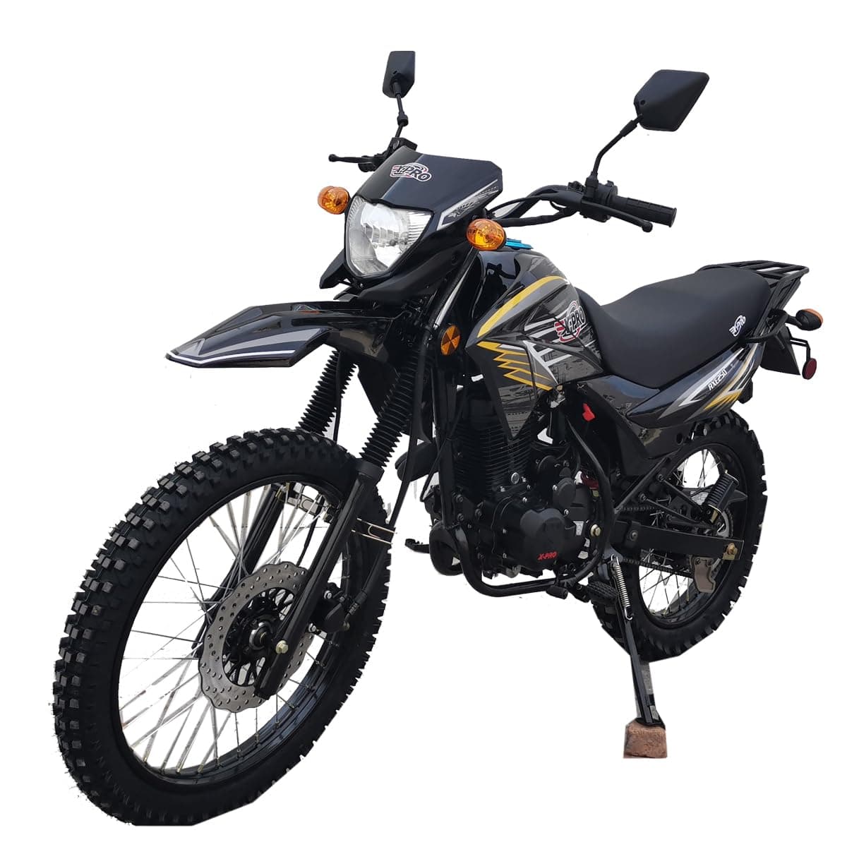 - X-PRO Cavalier 250 with Zongshen Counter Balanced Engine 5-Speed Manual Transmission Dual Sports Enduro Dirt Bike, 21"/18" Wheels