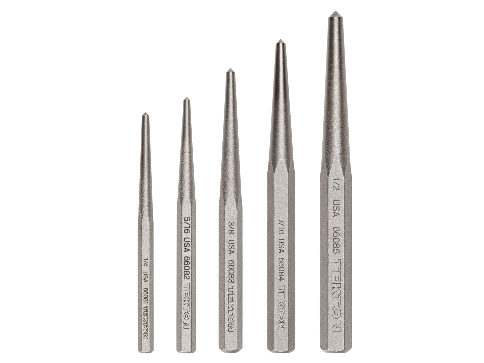 TEKTON Center Punch Set, 5-Piece (1/4-1/2 in.) | PNC95002