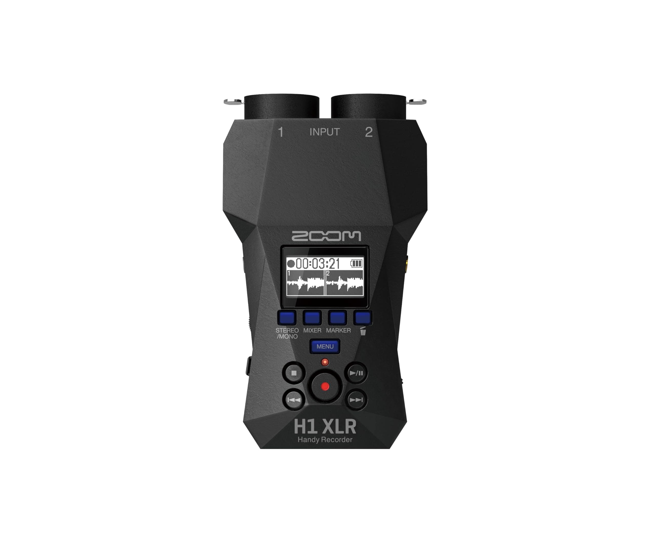 H1 XLR - Digital Stereo Recorder, Professional 2-Track Voice Recorder with 0.96" OLED Display and USB-C Port, Audio Recorder Compatible with Mac PC, iOS and Android, 10-Hour Battery Life