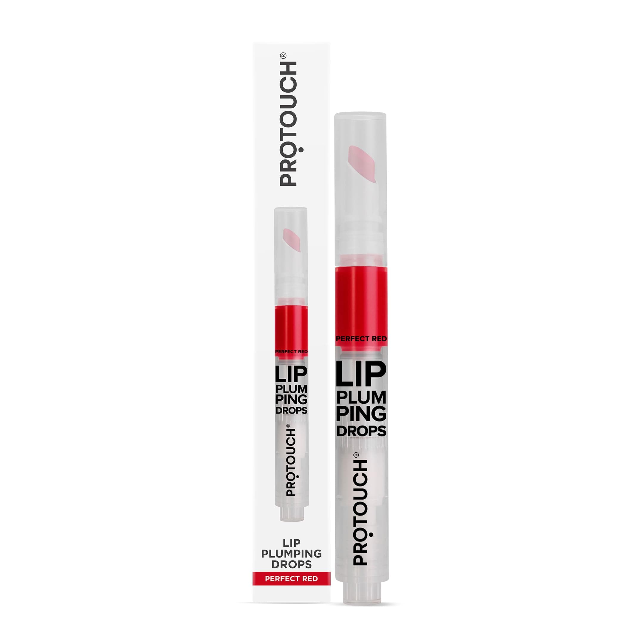 PROTOUCH Lip Plumping Gloss, Instant Lip Plumper/Enhancer for Fuller & Shiny Lips, Non Sticky, Hydrating & Nourishing Lip Balm, Vegan, Caffeine & Grape Seed Extract
