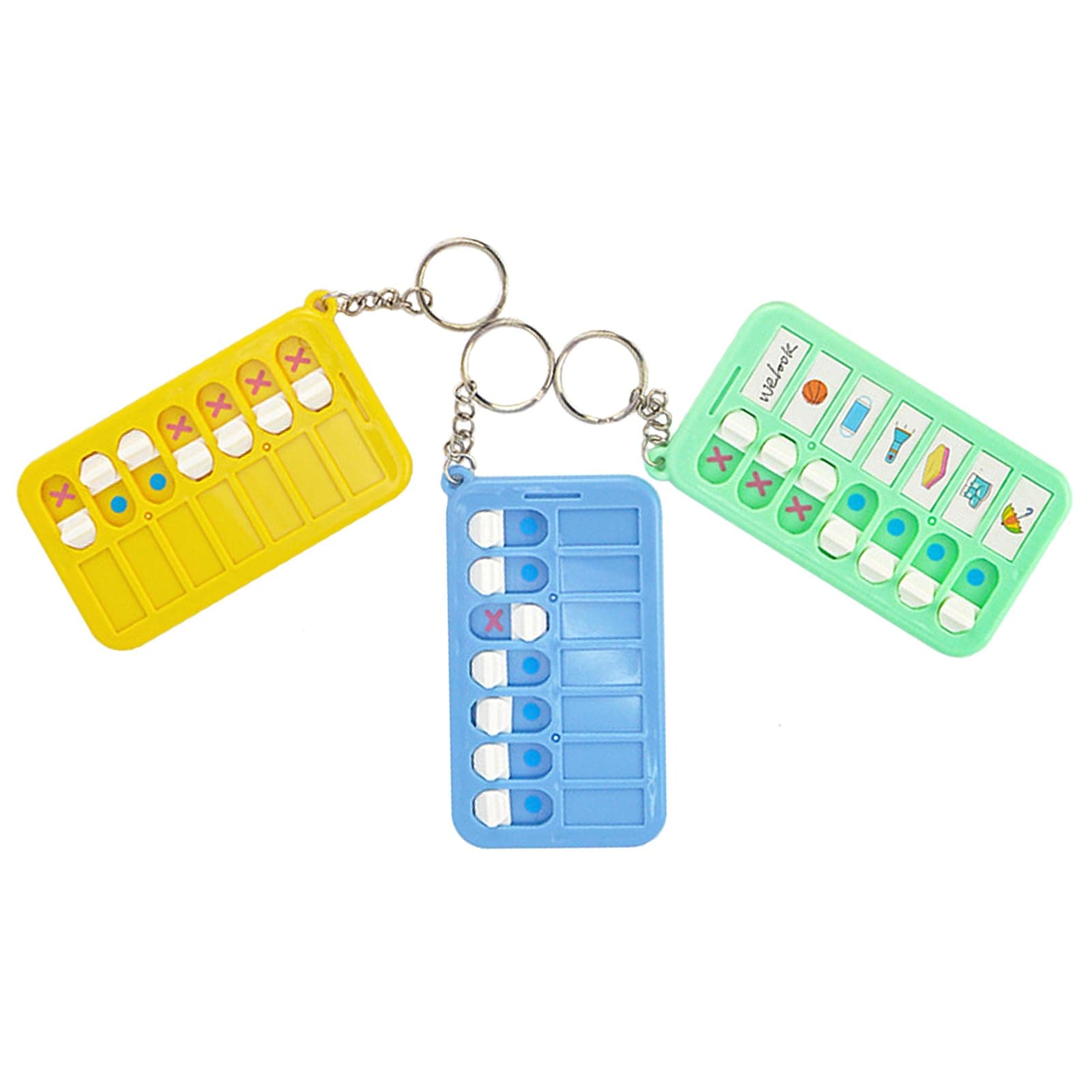 3 Pcs Reminder Board for The Elderly, ADHD Tools for Kids Portable Visual Schedule for Kids School Bag Pendant Detachable Daily Task Planning Pad with List Cards Stickers for Kids