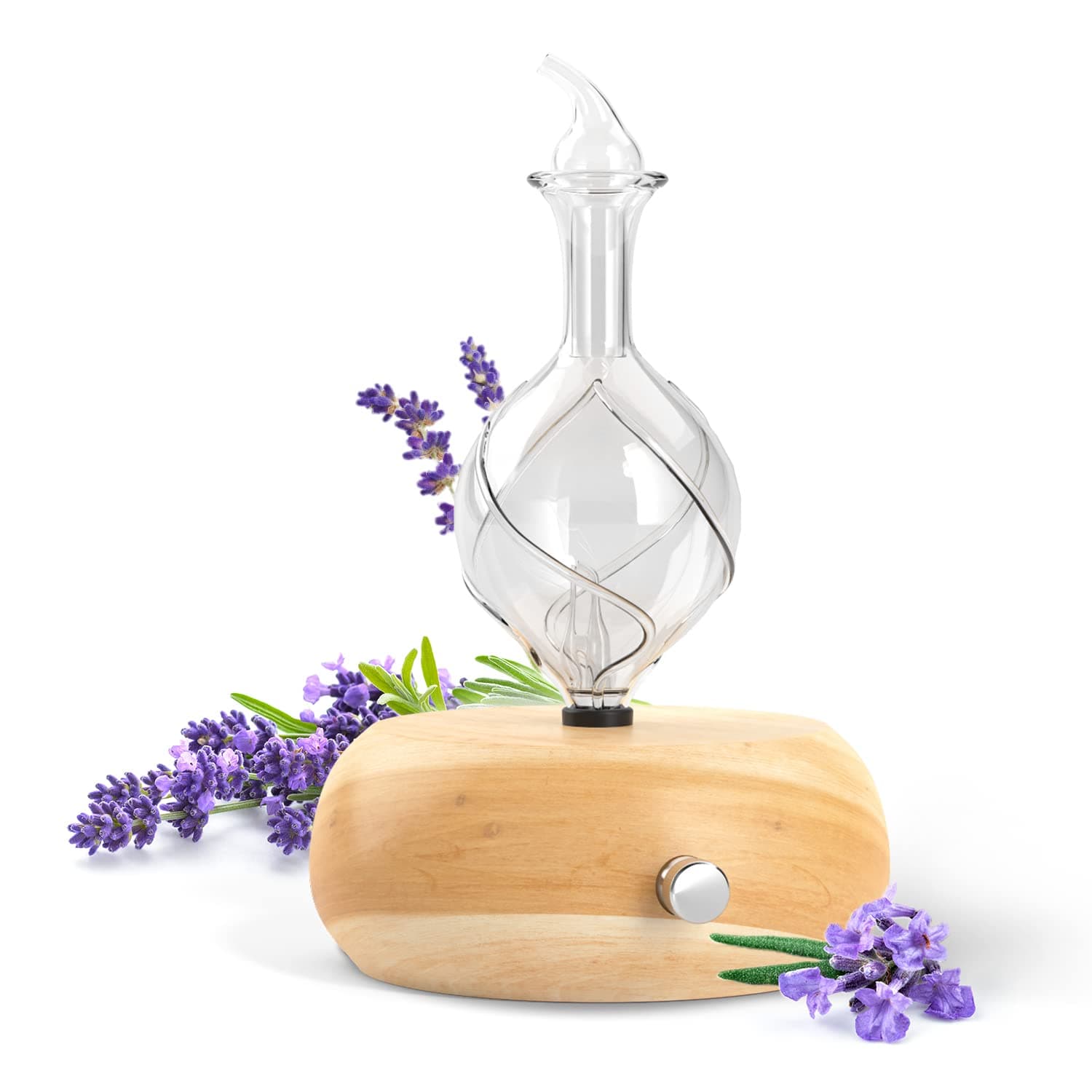 Radiance Nebulizing Diffuser for Pure Essential Oil/Aromatherapy, Premium Home & Professional Use, No Heat, No Water, No Plastic – Light Radiance by Organic Aromas