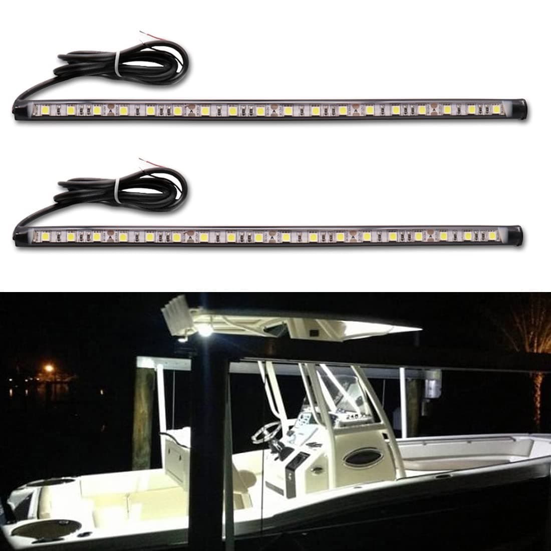 Botepon Navigation Lights - LED Bow Lights, Green & Red, Night Fishing, Deck, IP67 Waterproof for Pontoon, Dinghy, Kayak, Jon Boat, Yacht