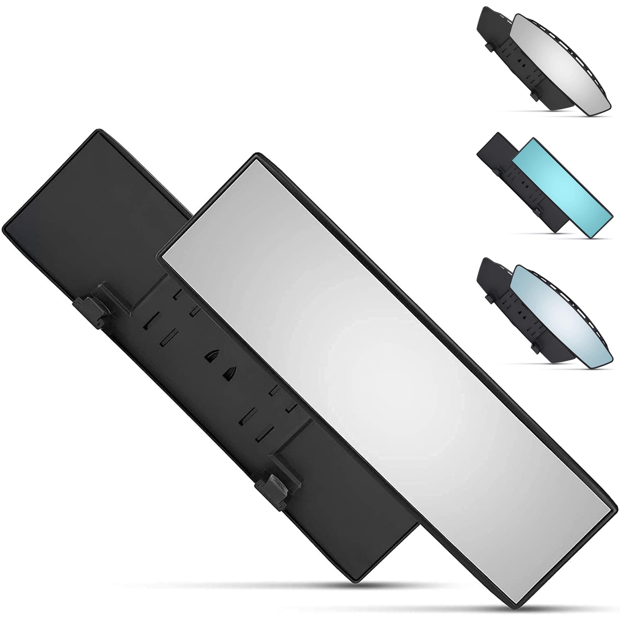 Verivue Mirrors Dependable Direct Universal Interior Clip On Wide Angle Panoramic Rear View Mirror for use in Car, SUV, Truck (Clear Tint, 12 Inch)