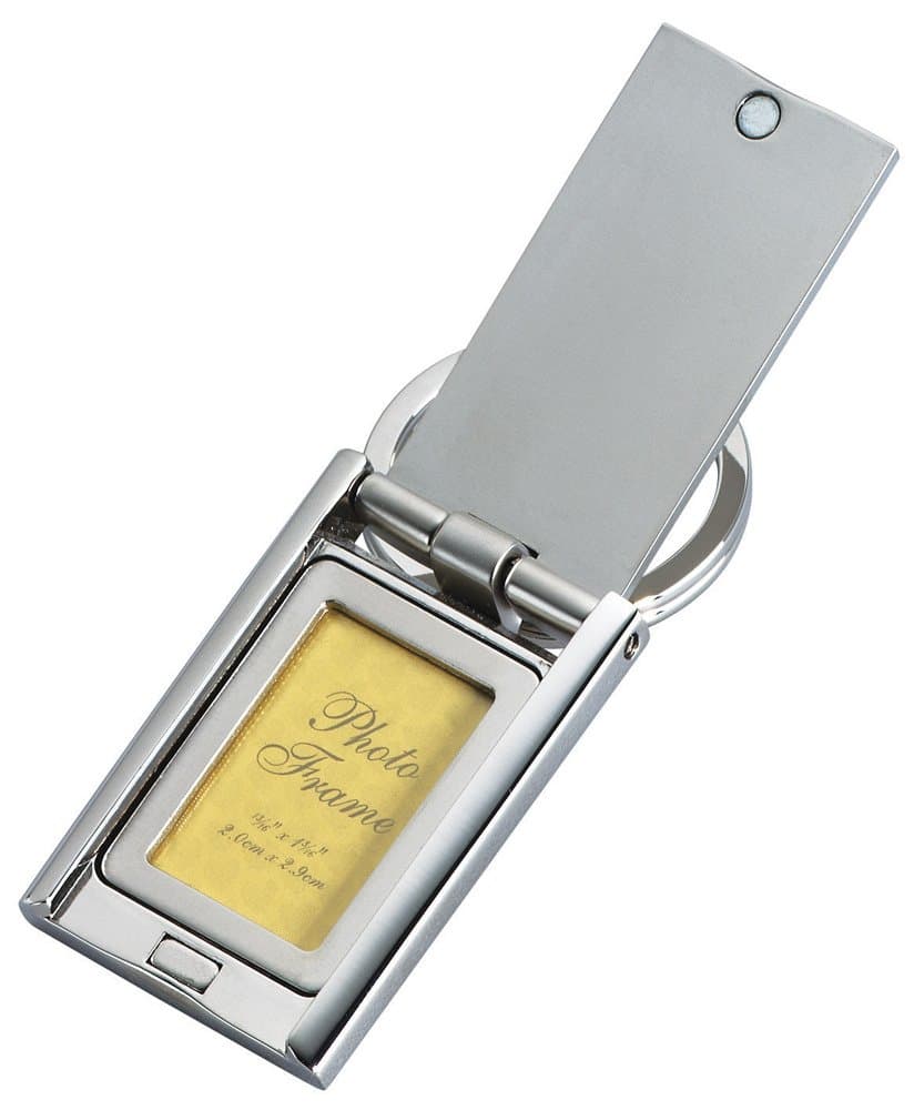 Upper Gifts Silver Keychain with Photo Frame