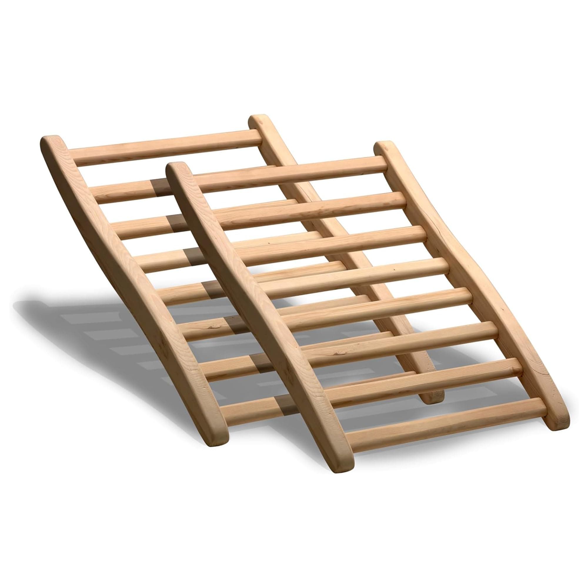 DYNAMIC SAUNAS Canadian Hemlock Backrest 2-pack 100% Natural Hemlock Wood Construction, S-Shape, No Stains, All Natural Finish (Backrest)