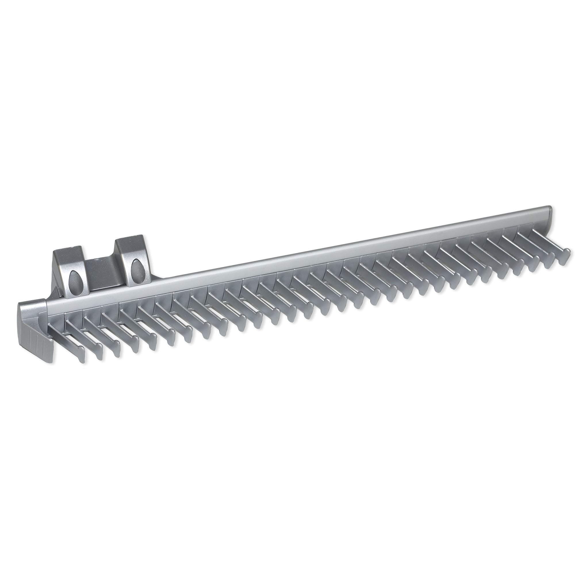 Extractable lateral tie rack for wardrobe, Aluminium and plastic, Matte anodized