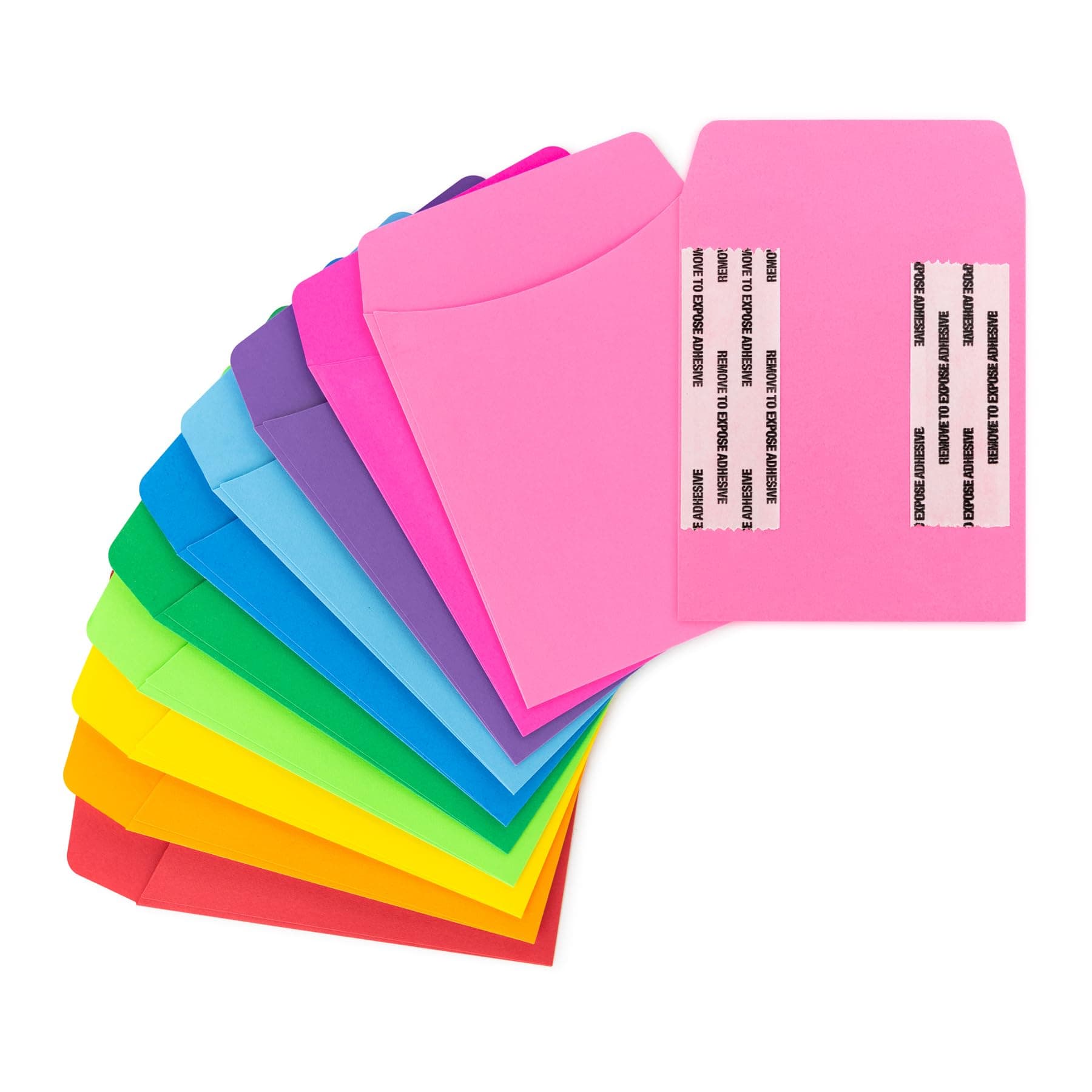 Hygloss 30 Pcs Library Card Pockets 3.5x5 Inch - Self-Adhesive Pocket Envelopes - 10 Assorted Colors Classroom Envelope Pockets - Ideal for Organizing - Colorful Small Library Book Pocket