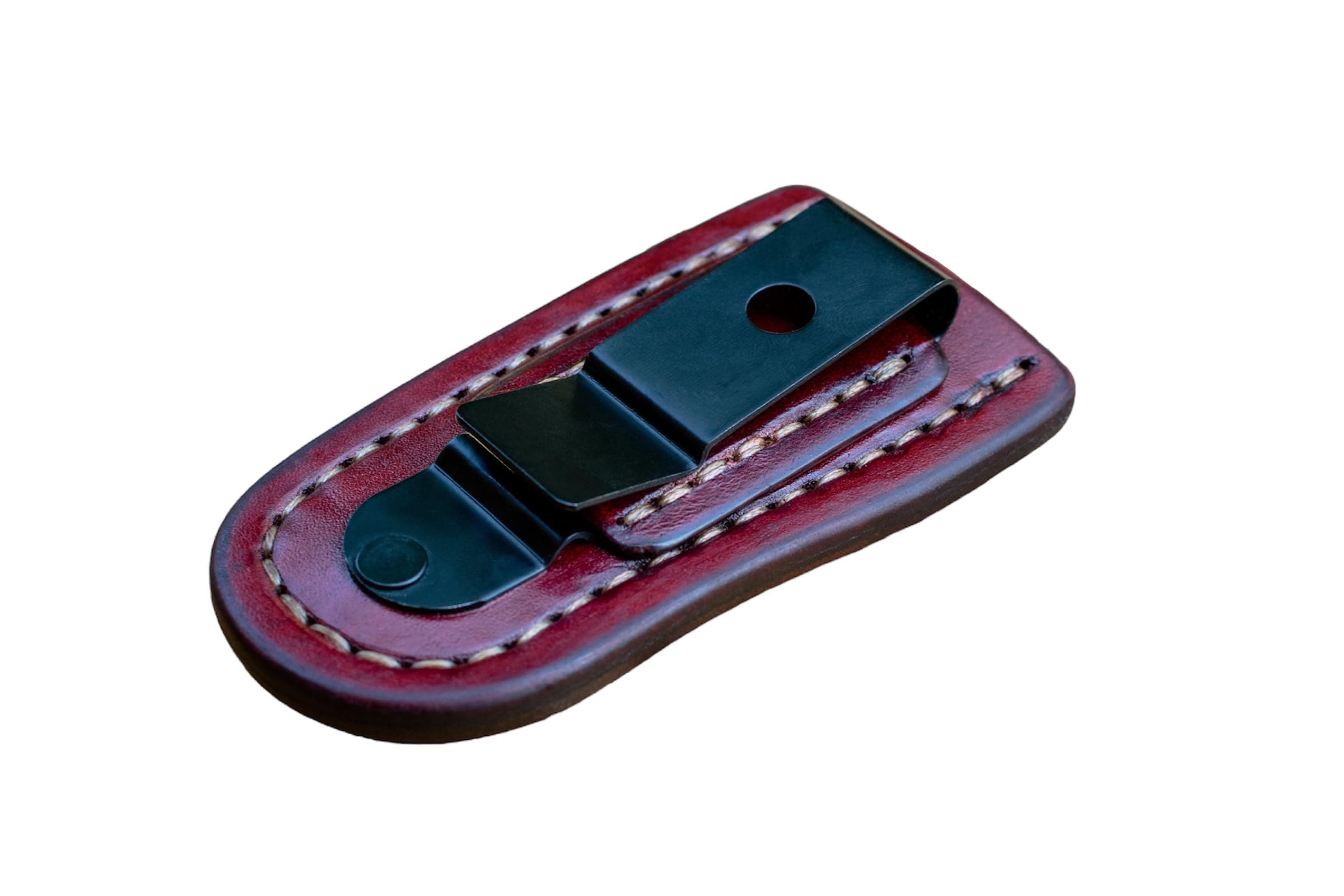 Belt clip leather sheath for Buck 110 folding hunter