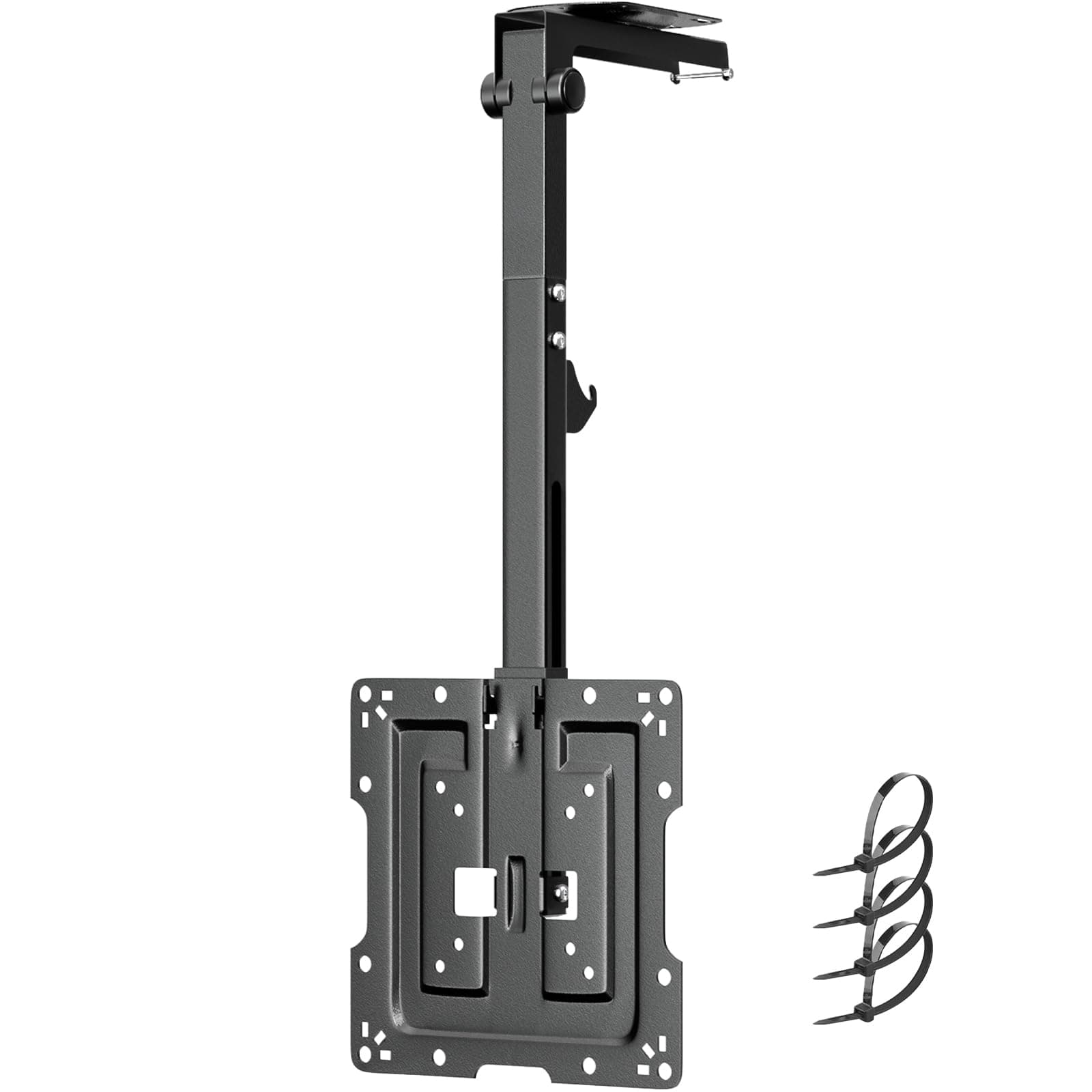 PUTORSEN23-55 Inch TV Ceiling Mount Swivelling, Foldable Height Adjustable Ceiling Mount for TV, TV Mount for Flat Roof or Sloping Roof