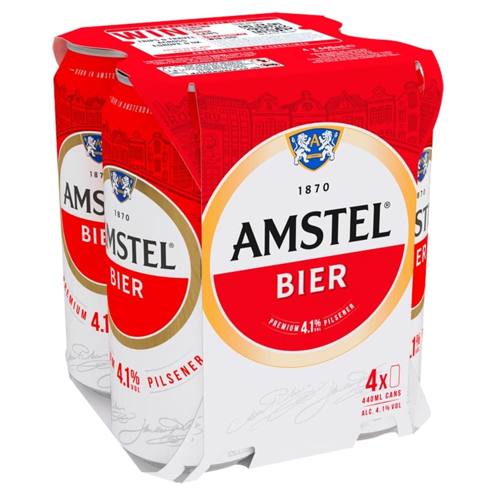 AmstelBier Premium Lager, 4 x 440ml